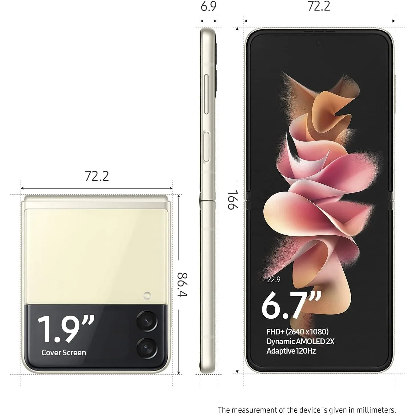 Samsung Galaxy Z flip 3 128GB, Cream - Unlocked