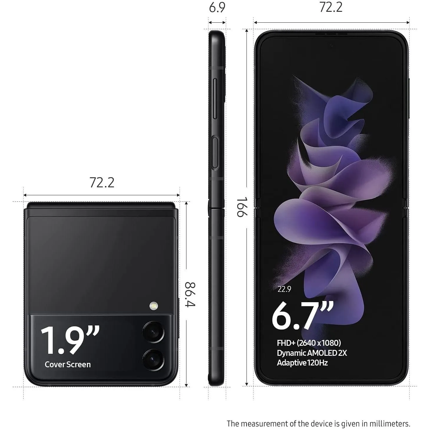 Samsung Galaxy Z Flip3 5G 128GB - Black - Unlocked