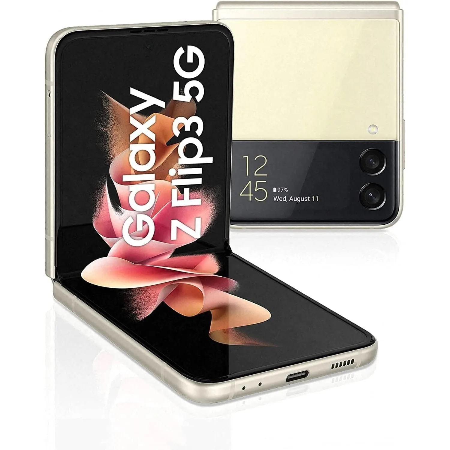 Samsung Galaxy Z Flip3 5G 128GB Storage 8GB RAM Dual Sim Cream Unlocked Smartphone unlocked phones,budget smartphones,cell phone deals,latest mobile phones