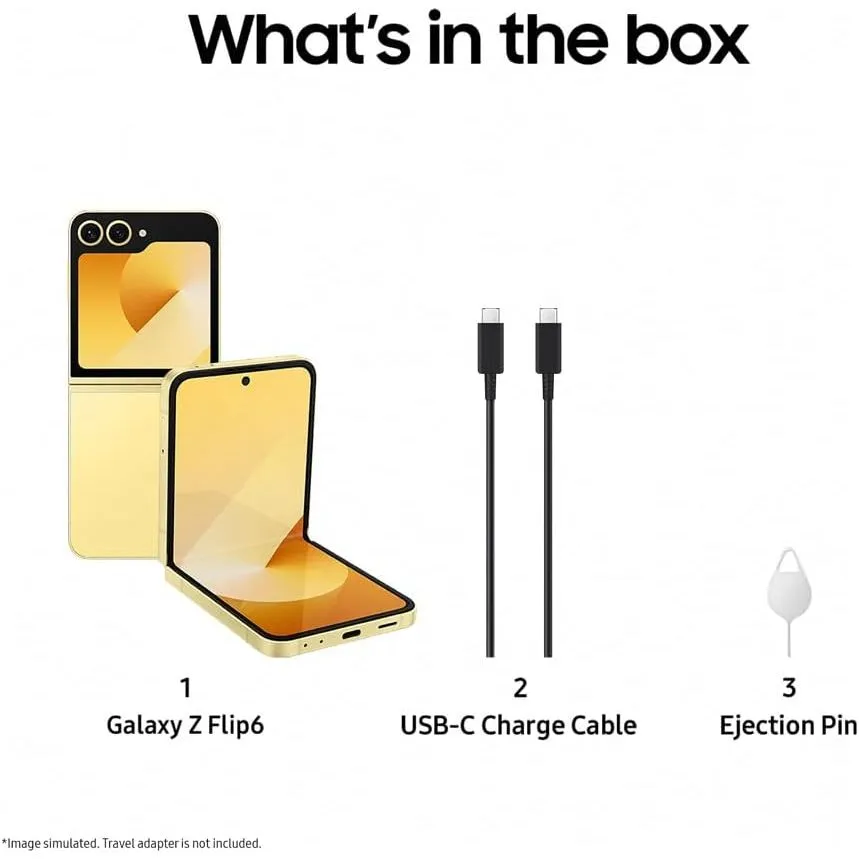 Samsung Galaxy Z Flip6 5G 256GB AI Phone Yellow SIM-Free Unlocked Mobile Phone