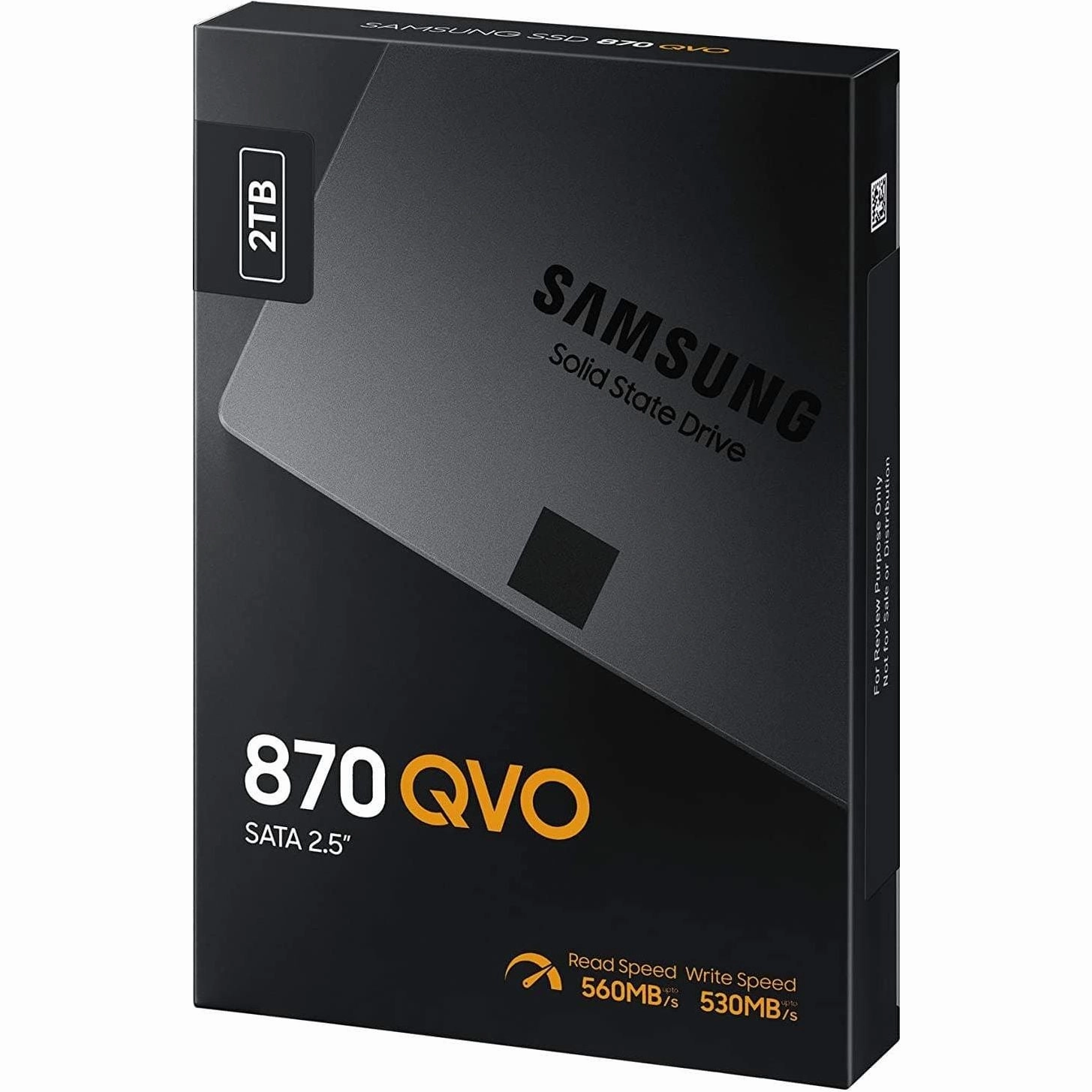 Samsung 870 QVO 2 TB SATA 2.5 Inch Internal Solid State Drive (SSD) (MZ-77Q2T0), Black