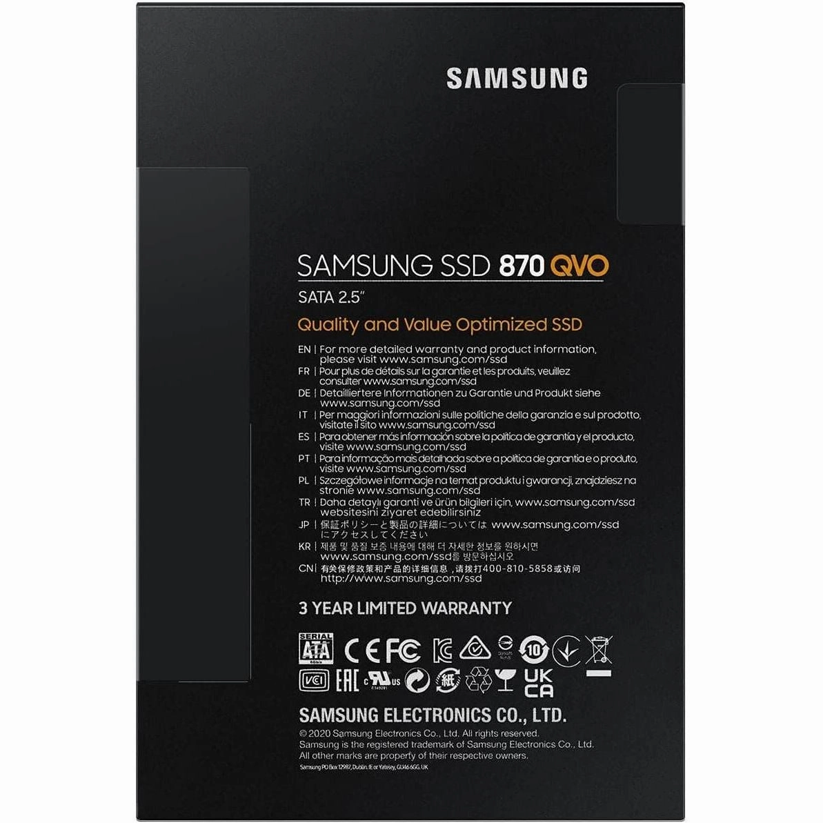 Samsung 870 QVO 4 TB SATA 2.5 Inch Internal Solid State Drive SSD (MZ-77Q4T0)