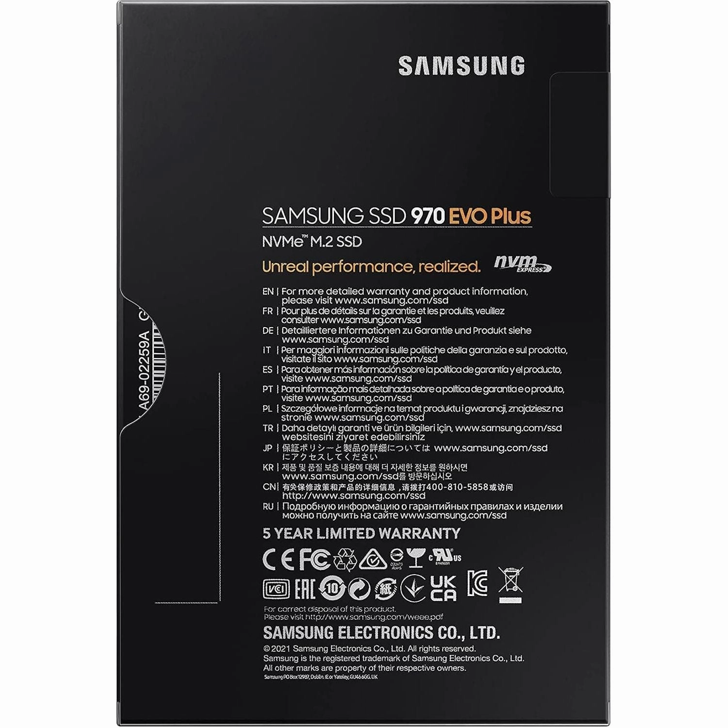 Samsung 970 EVO Plus 250 GB PCIe NVMe M.2 Internal Solid State Drive (SSD) (MZ-V7S250BW)