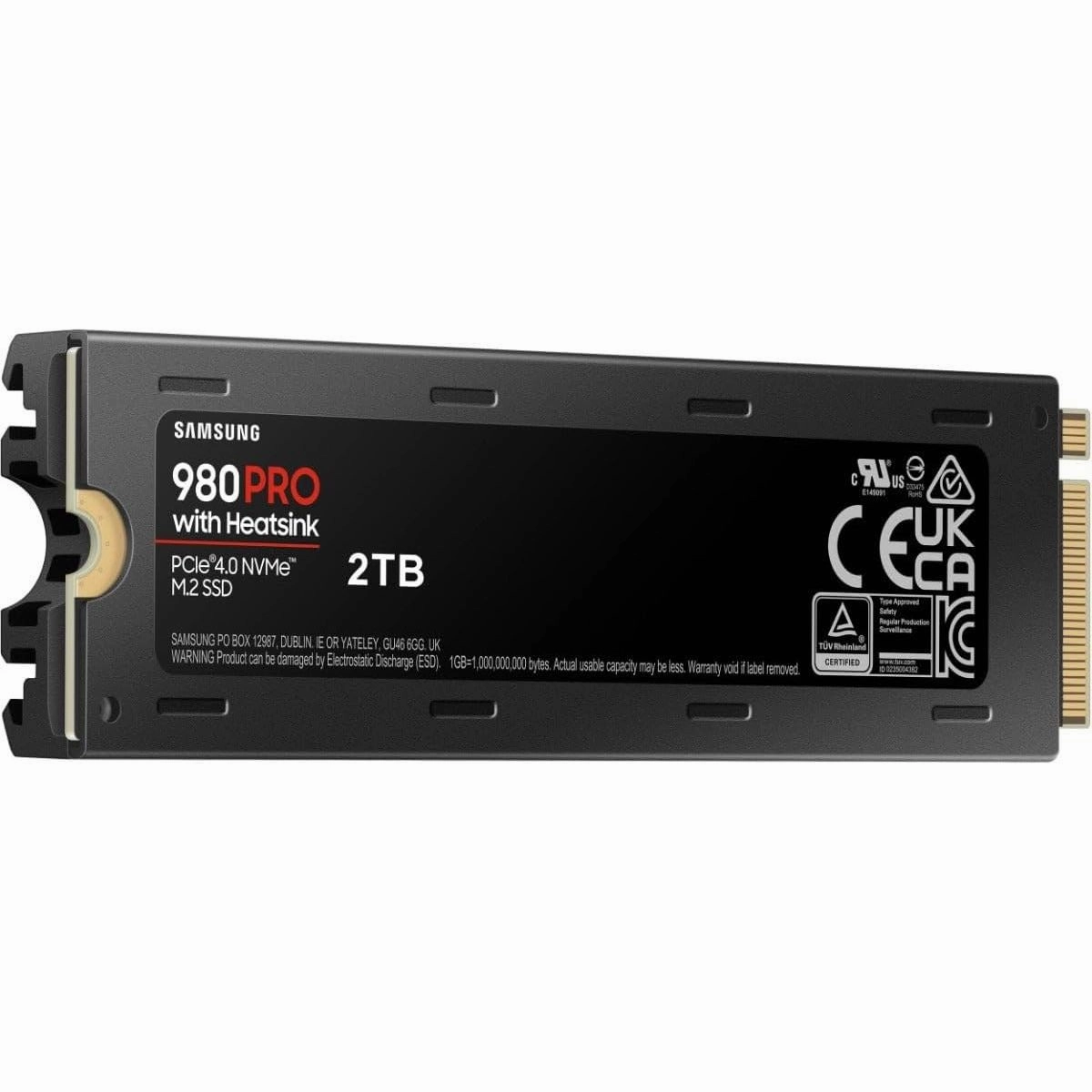 Samsung 980 PRO 2TB SSD with Heatsink - PCIe Gen 4 NVMe M.2, Max Speed, PS5 Compatible, MZ-V8P2T0CW, Black