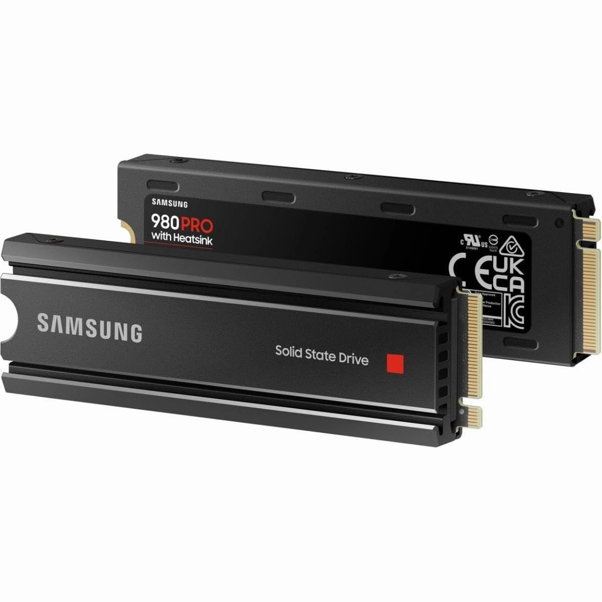 Samsung 980 PRO 2TB SSD with Heatsink - PCIe Gen 4 NVMe M.2, Max Speed, PS5 Compatible, MZ-V8P2T0CW, Black