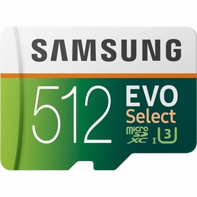 Samsung EVO Select 512GB microSD - 100MB/s Read, 90MB/s Write, Full HD & 4K UHD, with SD Adapter - For Smartphone, Tablet, Action Camera, Drone, and Notebook desktop computers, gaming desktop pc, all in one desktop deals