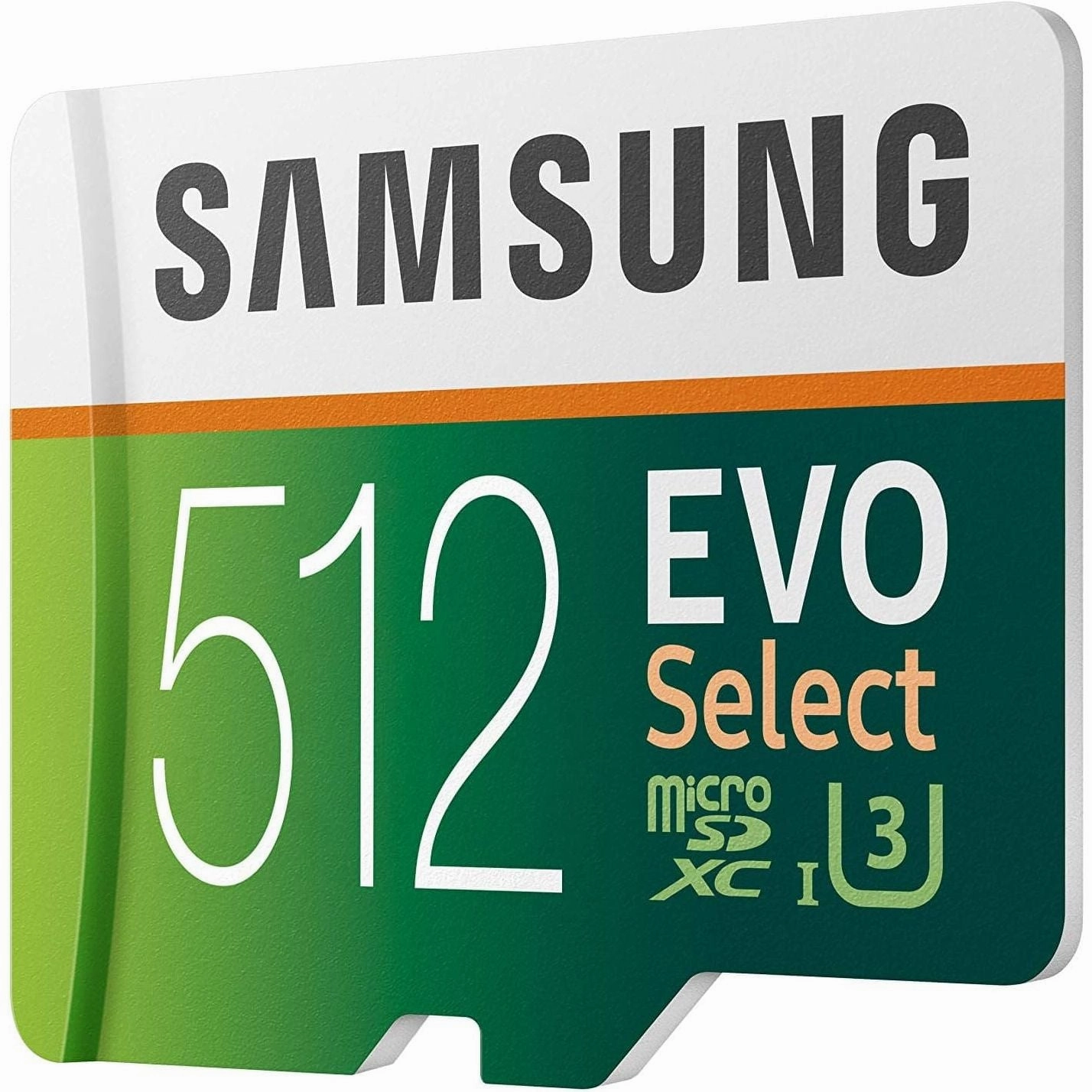 Samsung EVO Select 512GB microSD - 100MB/s Read, 90MB/s Write, Full HD & 4K UHD, with SD Adapter - For Smartphone, Tablet, Action Camera, Drone, and Notebook