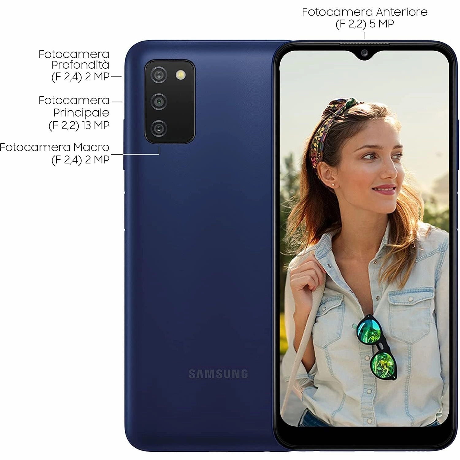 Samsung Galaxy A03s 4G  32 GB Storage 3GB RAM Dual Sim - Blue - Unlocked - International Model