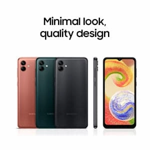 Samsung Galaxy A04 (4G) - 64GB Storage - 4GB RAM -  5000mAh - Dual Sim - Copper - Unlocked - International Model