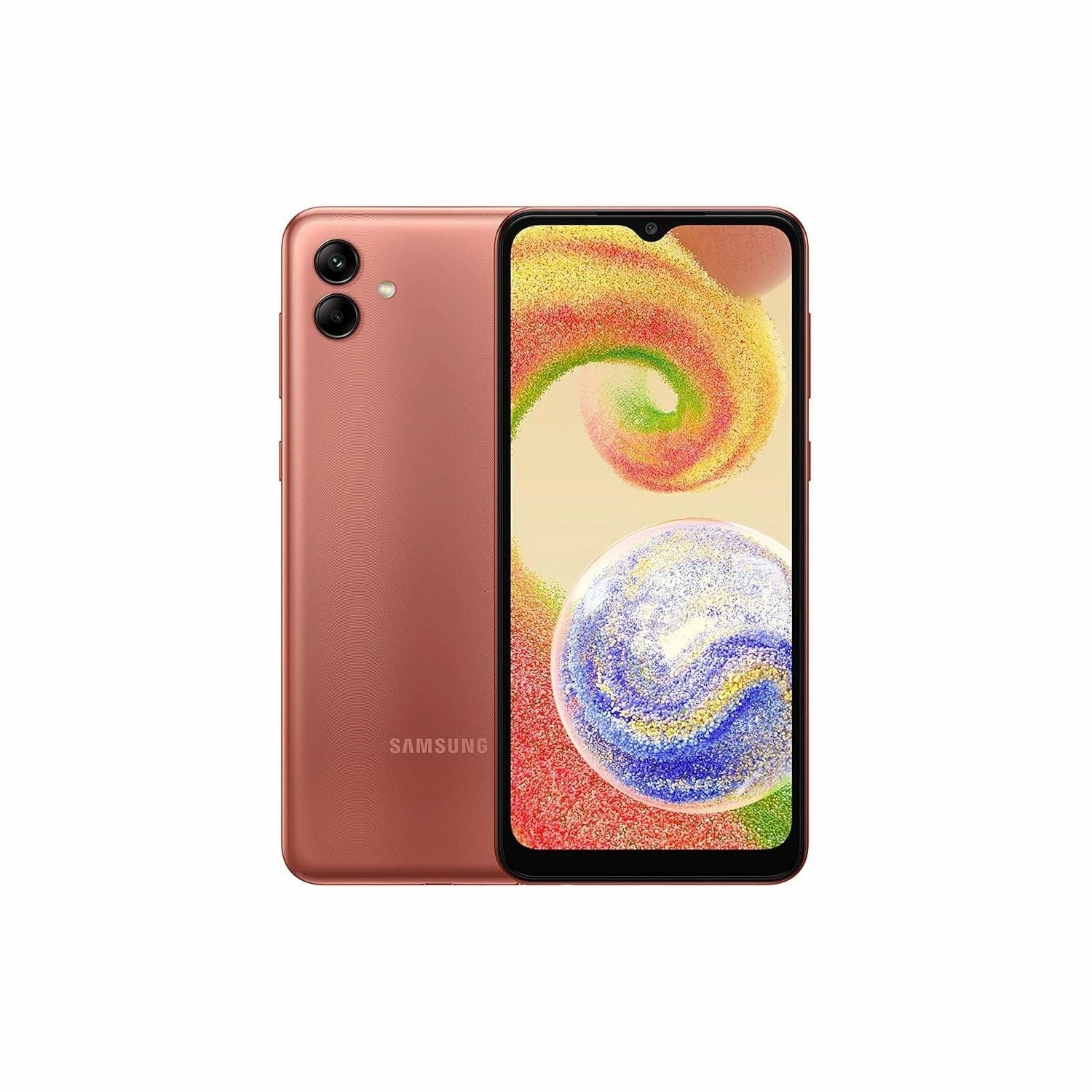 Samsung Galaxy A04 (4G) - 64GB Storage - 4GB RAM -  5000mAh - Dual Sim - Copper - Unlocked - International Model