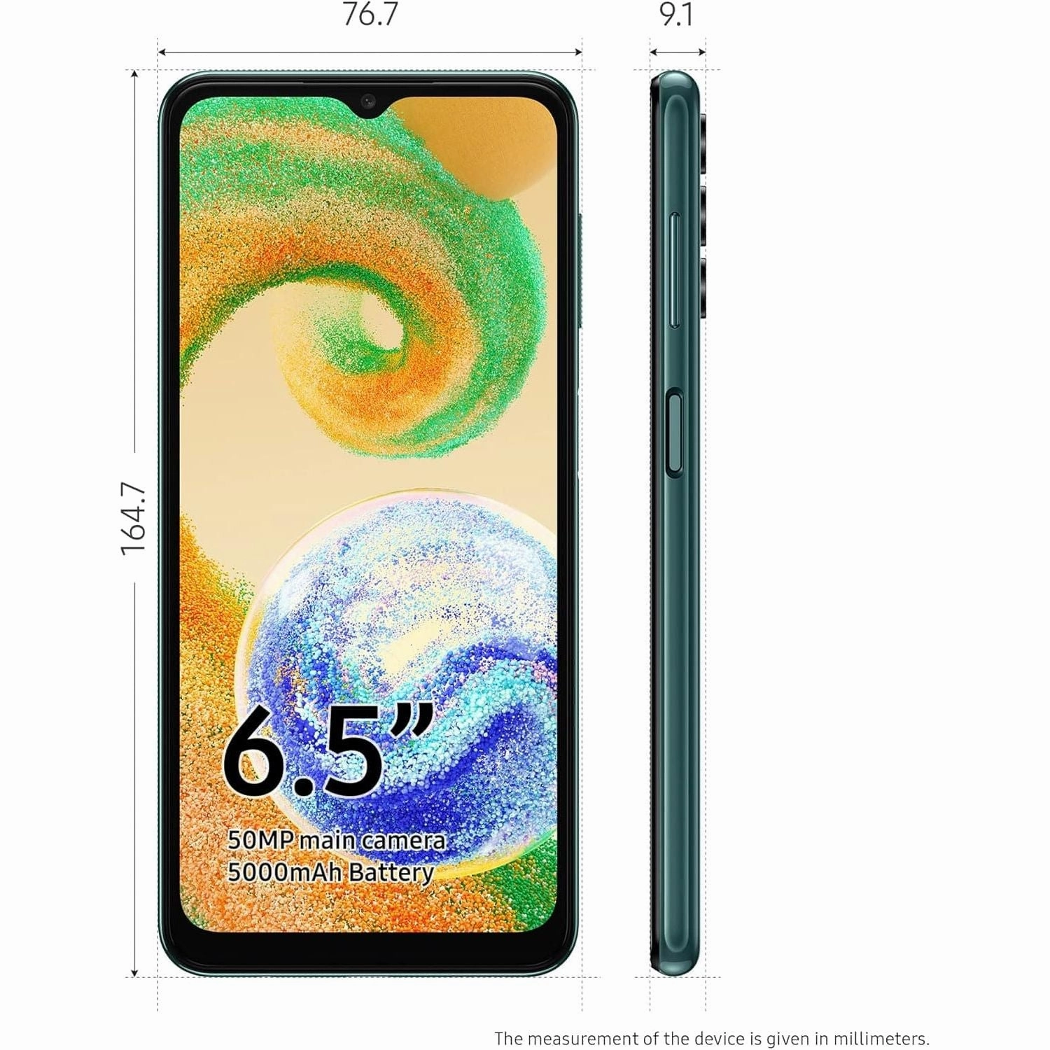 Samsung Galaxy A04s 4G - 64GB Storage - 4GB RAM - Dual Sim - Green - Unlocked - International Model