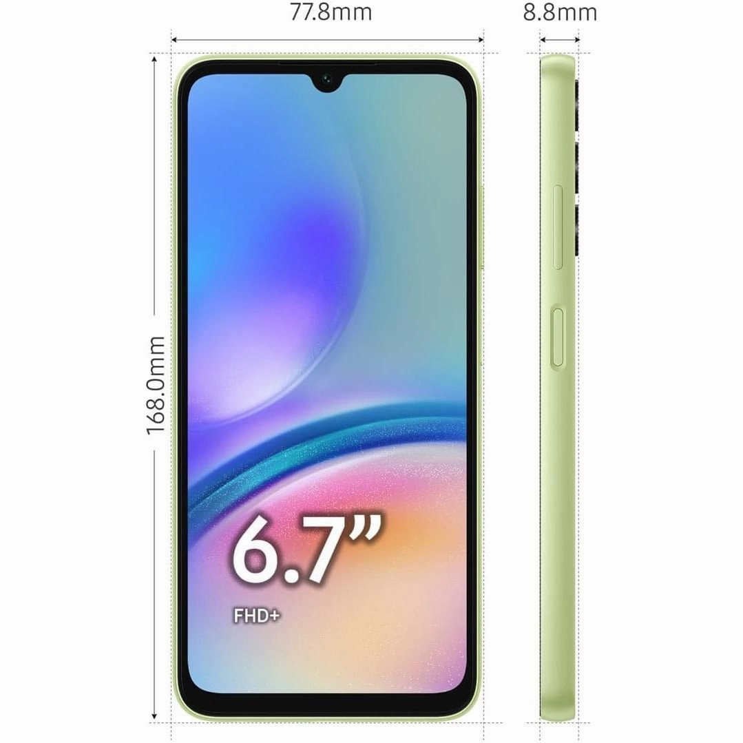 Samsung Galaxy A05s  64GB Storage, 4GB RAM, Light Green, Unlocked