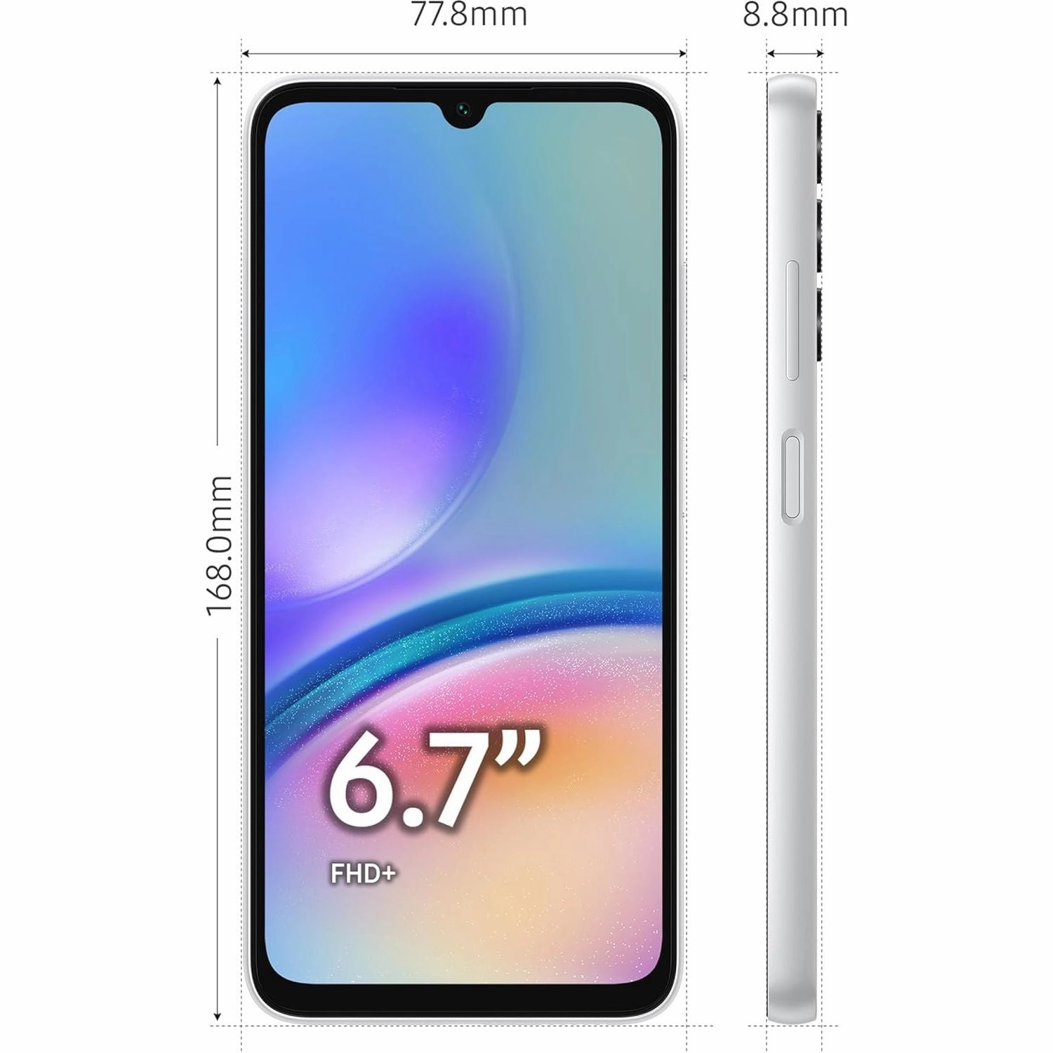 Samsung Galaxy A05s, Factory Unlocked Android Smartphone, 13MP Front Camera, Fast Charging, 64GB, Silver