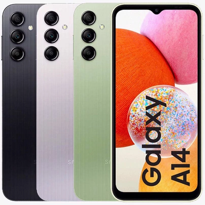 Samsung Galaxy A14 4G 64GB 4GB RAM Dual SIM Light Green Unlocked Mobile Phone