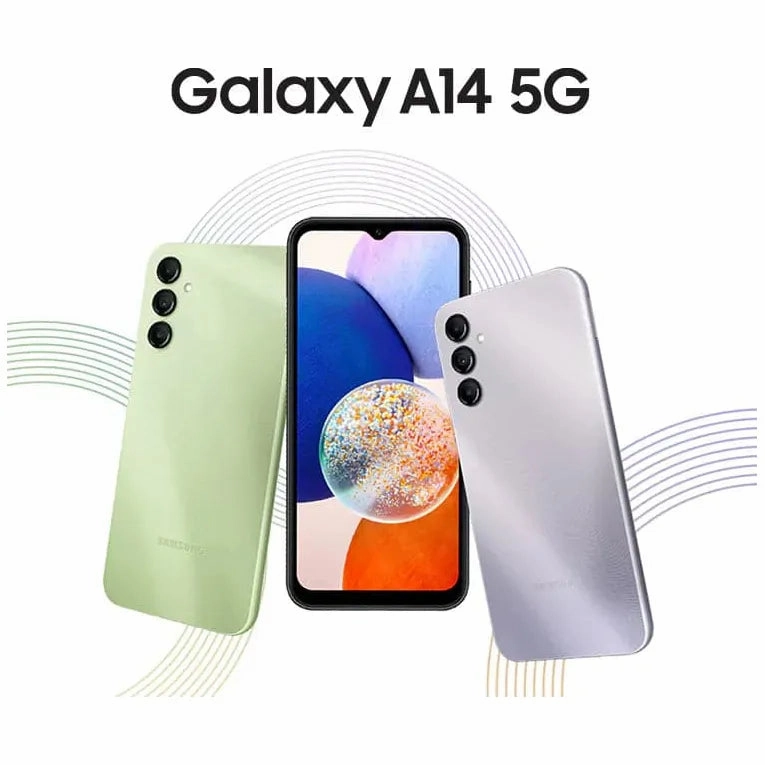 Samsung Galaxy A14 5G, 64GB, 4GB RAM, Dual SIM, Light Green, Unlocked