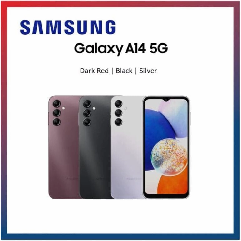 Samsung Galaxy A14 5G Dual Sim Unlocked phone 128GB, 6GB DARK RED