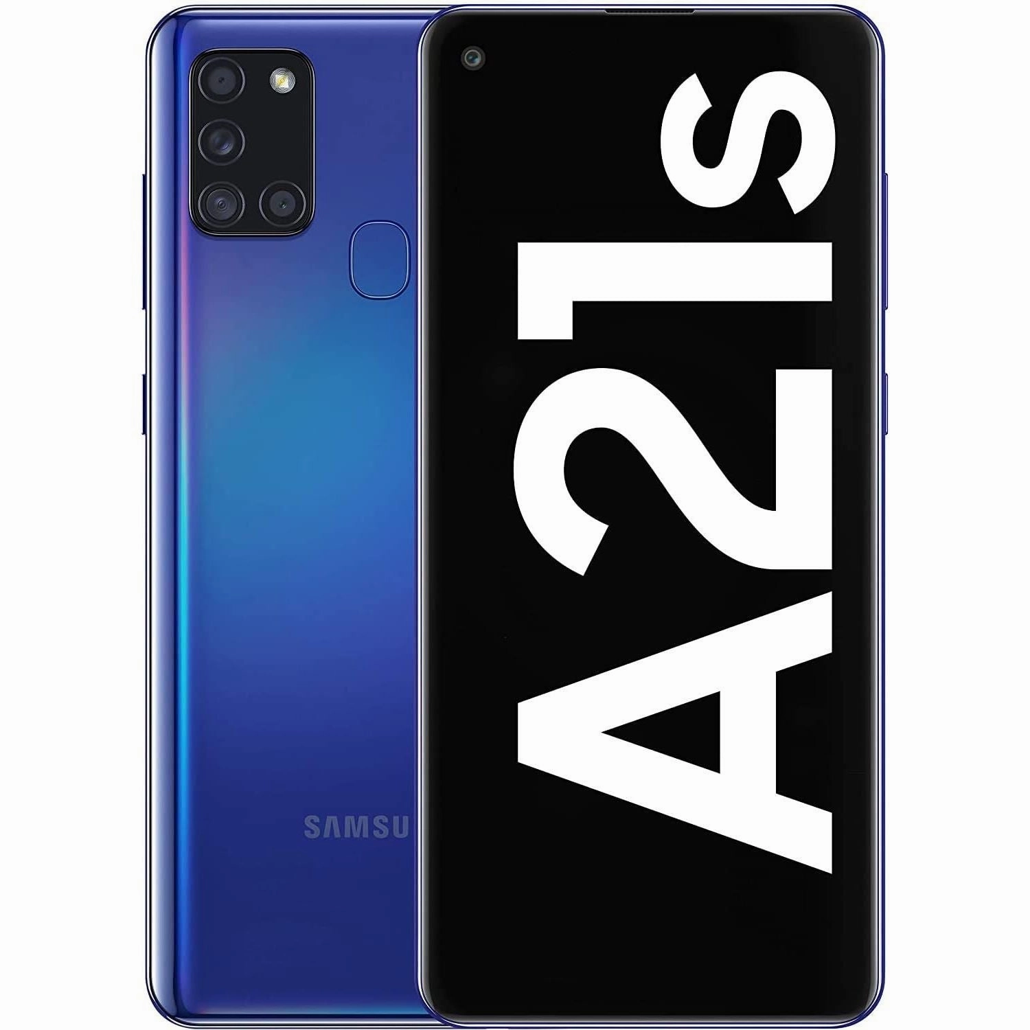 Samsung Galaxy A21S Dual Sim 32GB Blue SIM-Free Unlocked Mobile Phone mobile phones,smartphones,android phones,iphone