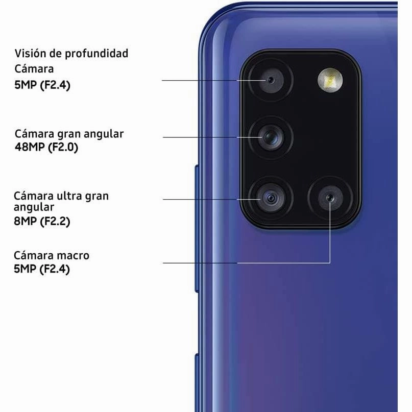 Samsung Galaxy A31 4G 128GB Storage, 6GB RAM - Blue - Unlocked
