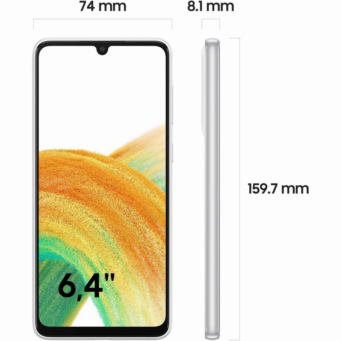 Samsung Galaxy A33 5G 128GB   6GB - Awesome White, Unlocked