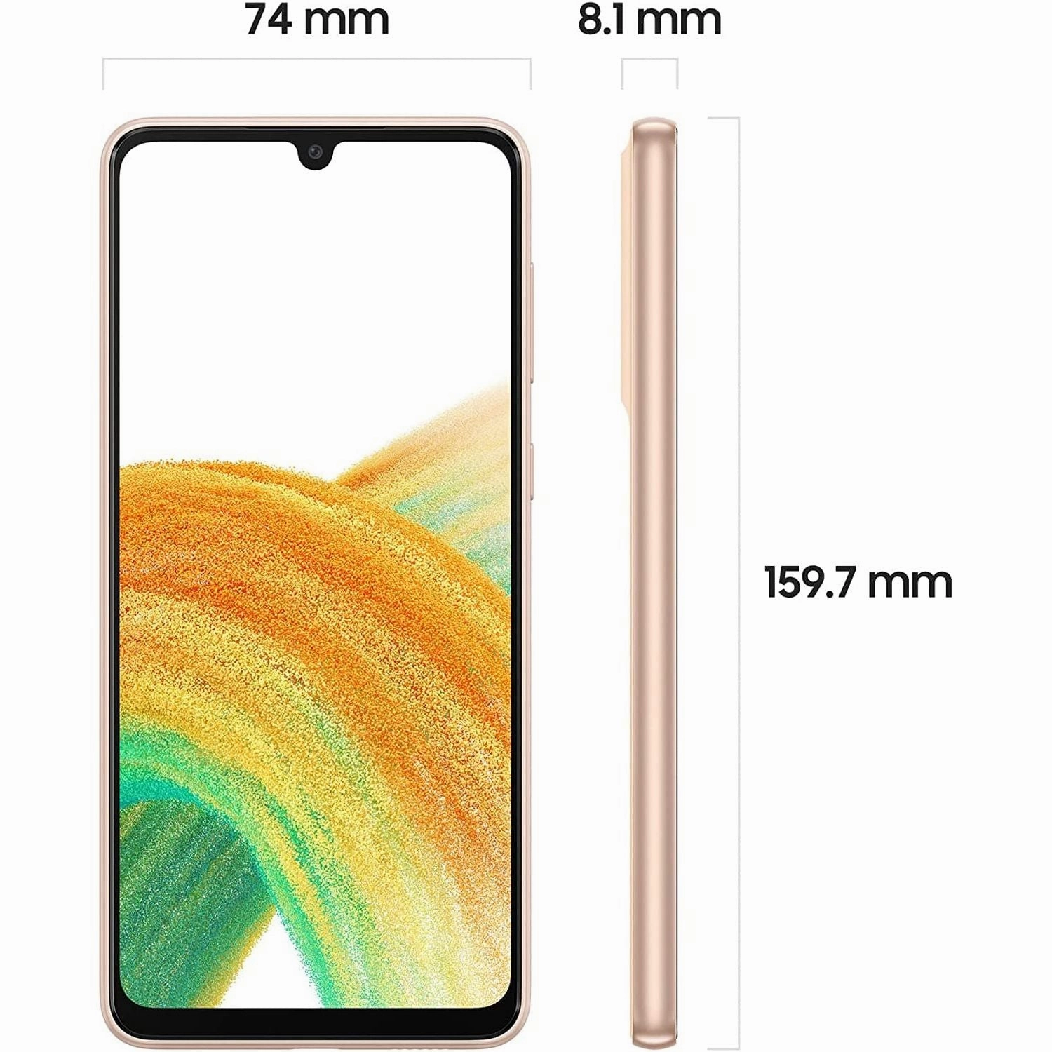 Samsung Galaxy A33 5G 128GB Storage 6GB RAM Dual Sim - Peach - Unlocked