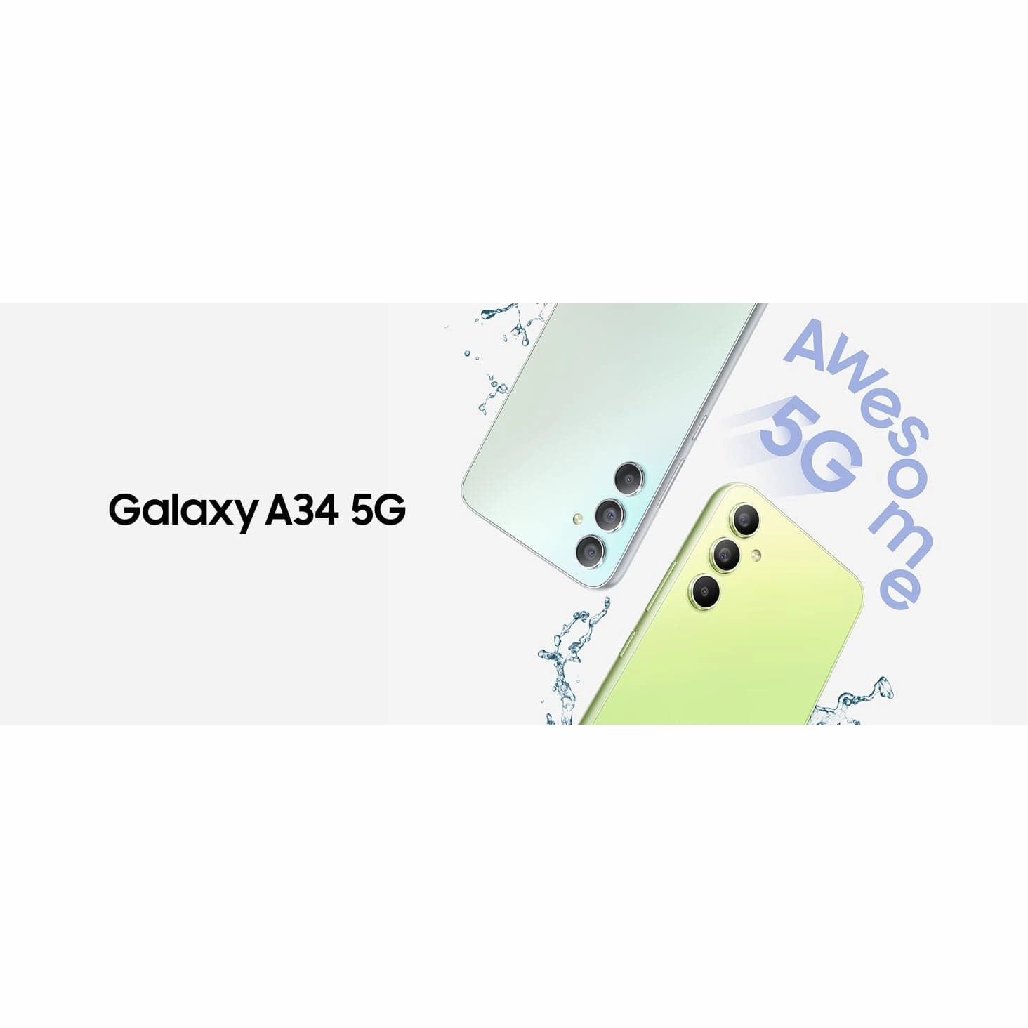 Samsung Galaxy A34 5G 128GB 6GB Dual SIM Awesome Lime Unlocked Smartphone