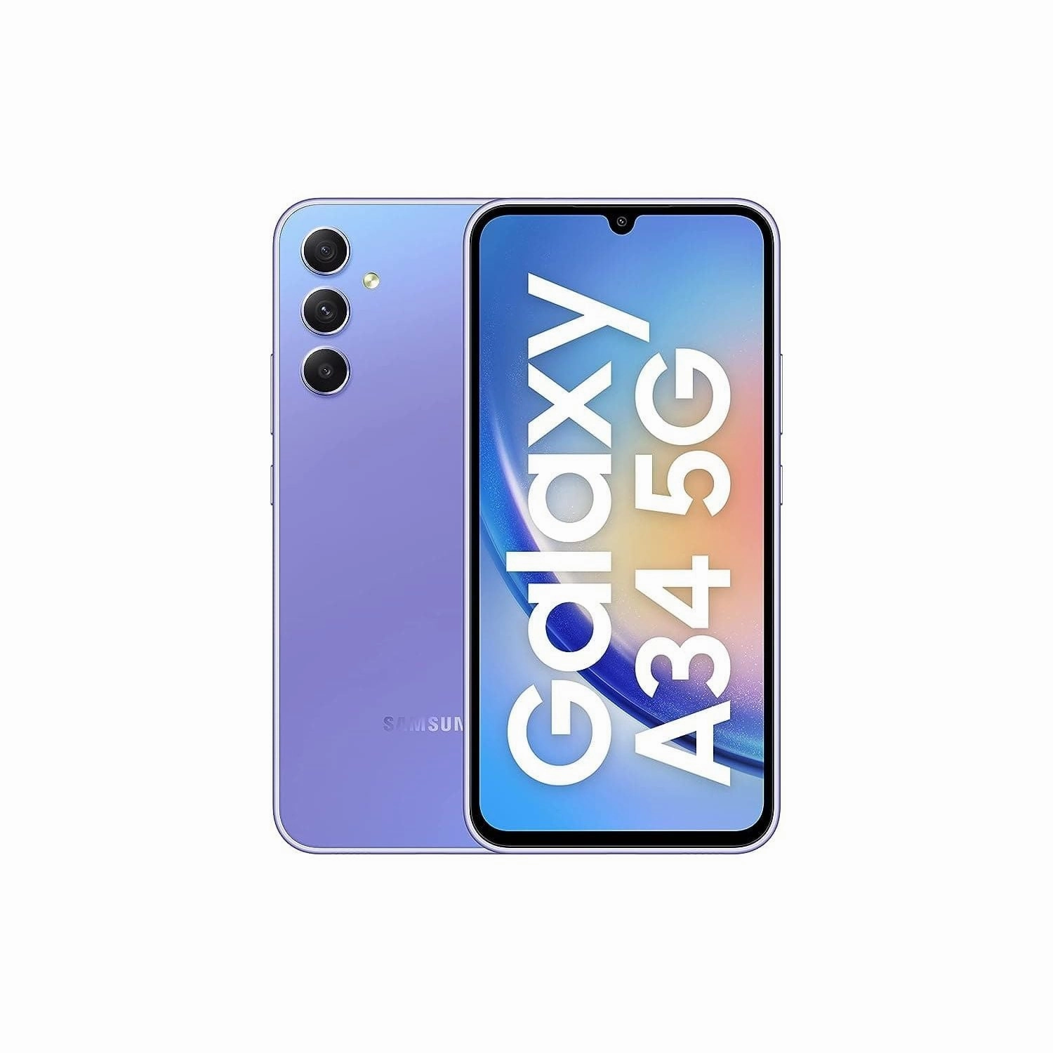 Samsung Galaxy A34 5G 128GB 6GB RAM, Dual SIM, Awesome Violet Unlocked Smartphone
