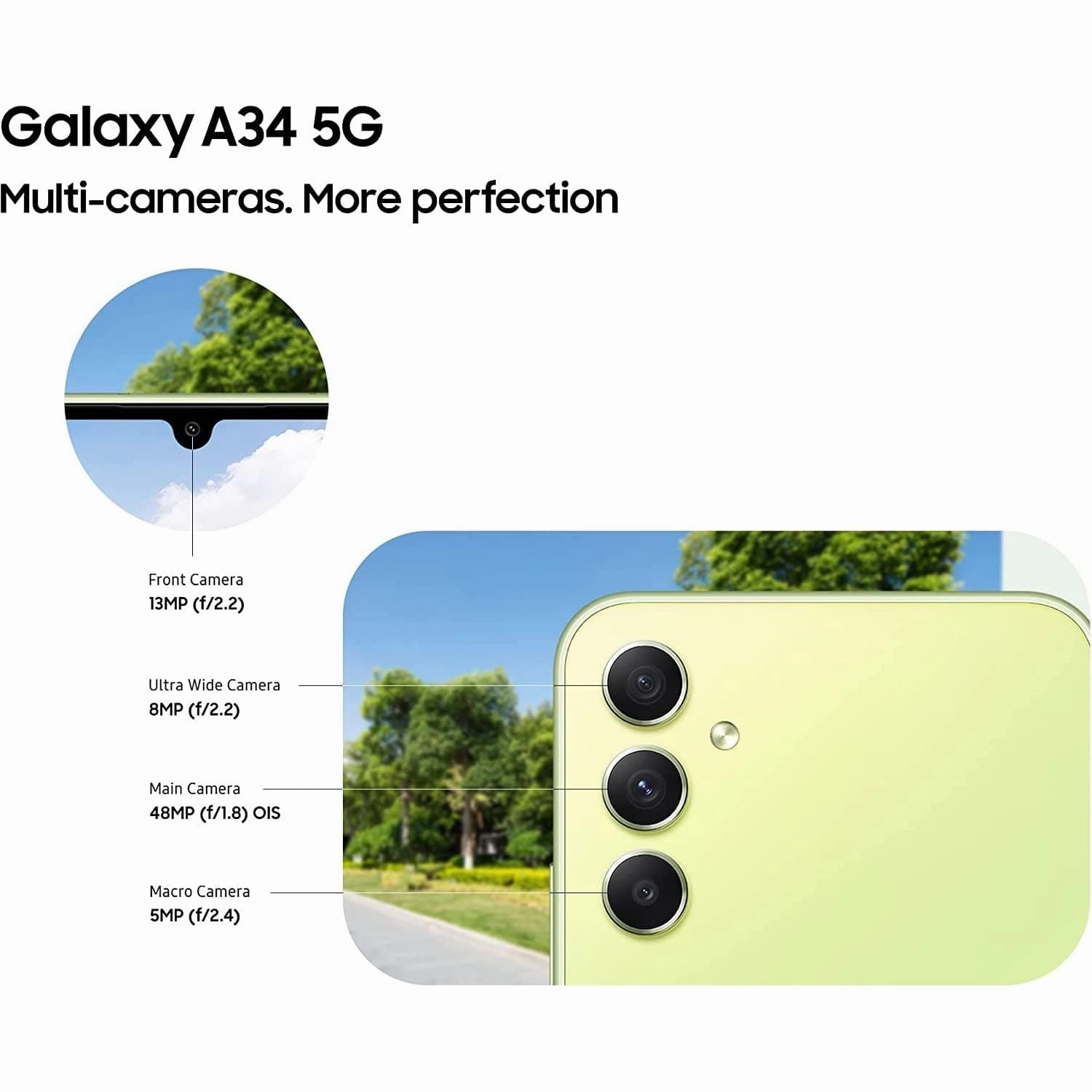 Samsung Galaxy A34 5G 8GB RAM, 128GB Storage, Dual Sim, Awesome Violet - Unlocked - International Model