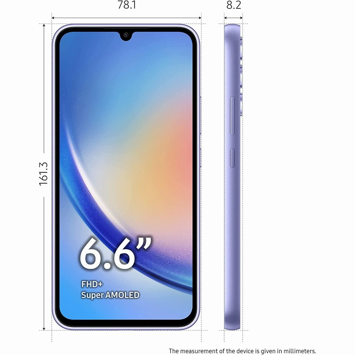 Samsung Galaxy A34 5G 8GB RAM, 128GB Storage, Dual Sim, Awesome Violet - Unlocked - International Model
