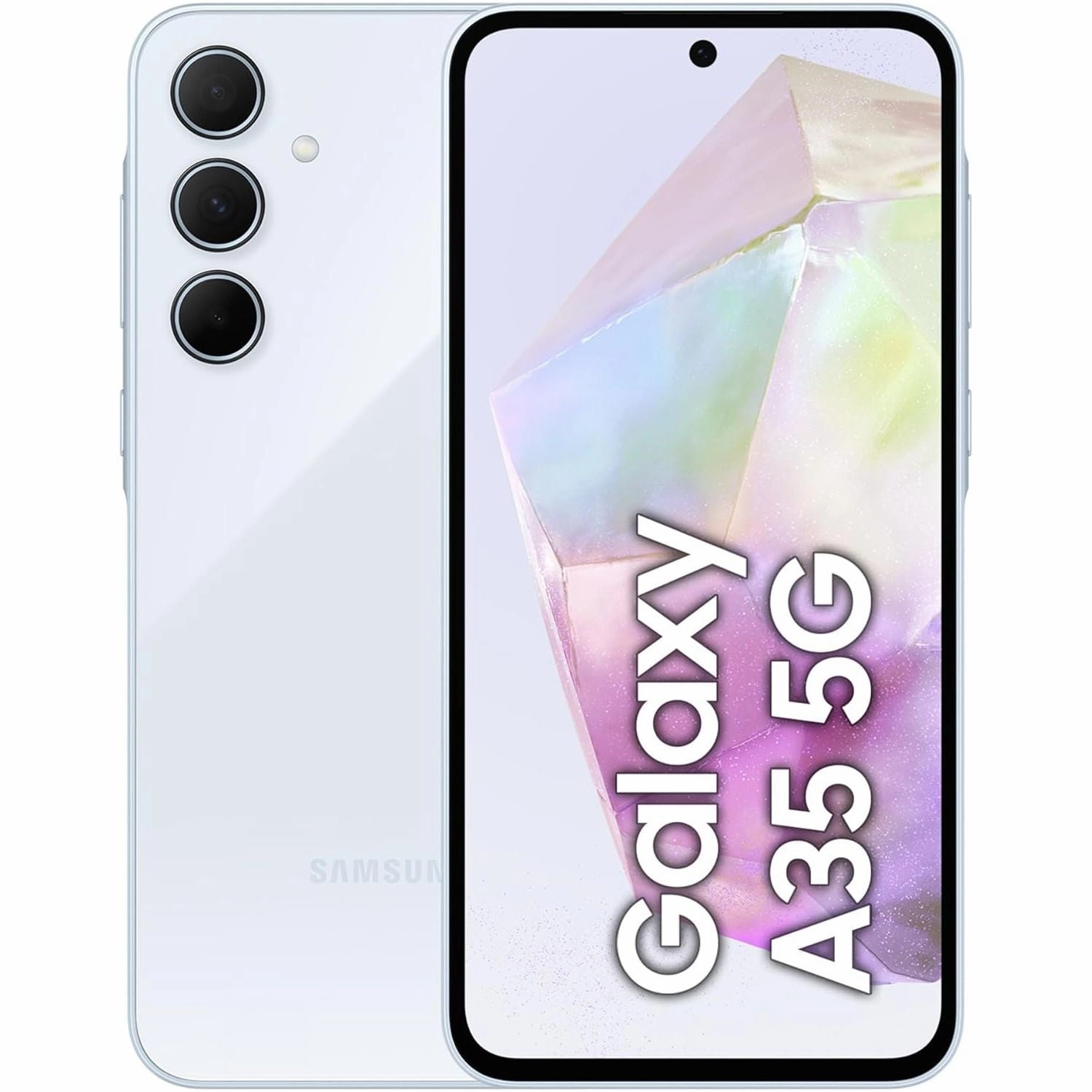 Samsung Galaxy A35 5g 128GB, 6GB RAM Dual Sim, Awesome Iceblue - Unlocked - International Model