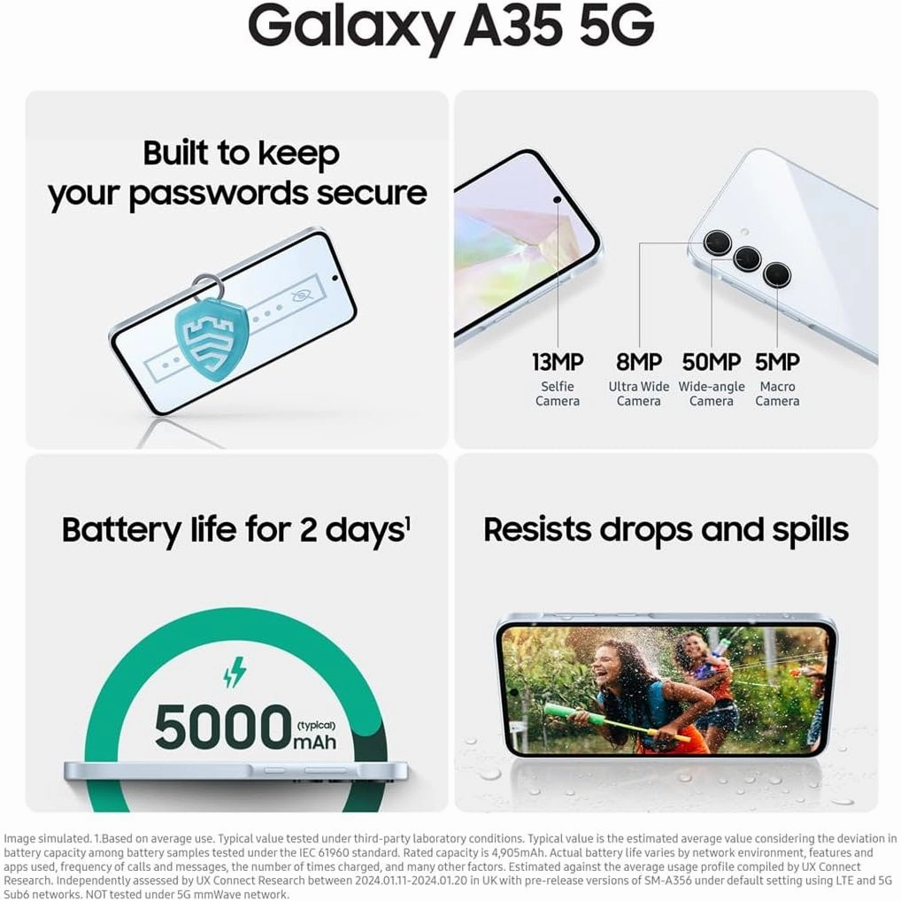 Samsung Galaxy A35 5G 256GB 8GB Awesome Navy SIM-Free Unlocked Mobile Phone