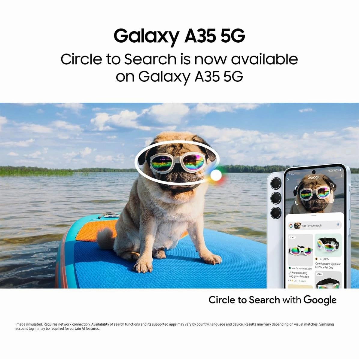 Samsung Galaxy A35 5G  256GB 8GB Dual SIM, Awesome Ice Blue, Unlocked Smartphone