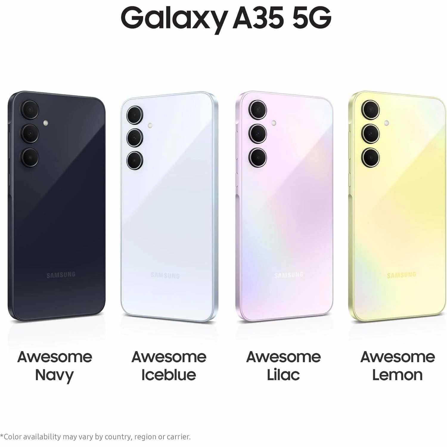 Samsung Galaxy A35 5G, 6GB RAM, 128GB Storage, Dual Sim, Awesome Lemon, Unlocked, International Model