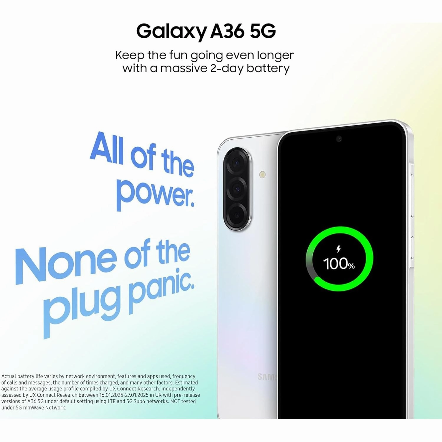 Samsung Galaxy A36 5G, 6GB RAM, 128GB Storage, SIM-Free Unlocked Smartphone, Awesome Lime