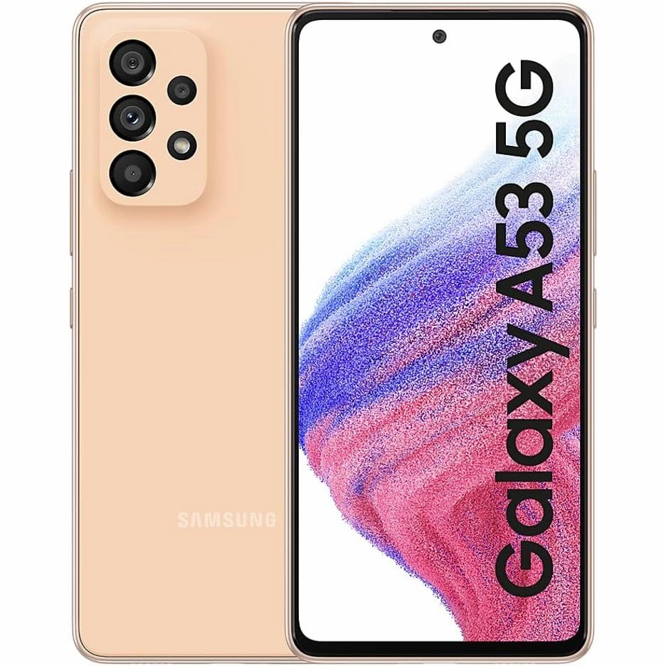 Samsung Galaxy A53 5G Dual SIM 6GB RAM 128 GB Storage Peach- Unlocked mobile phones,smartphones,android phones,iphone