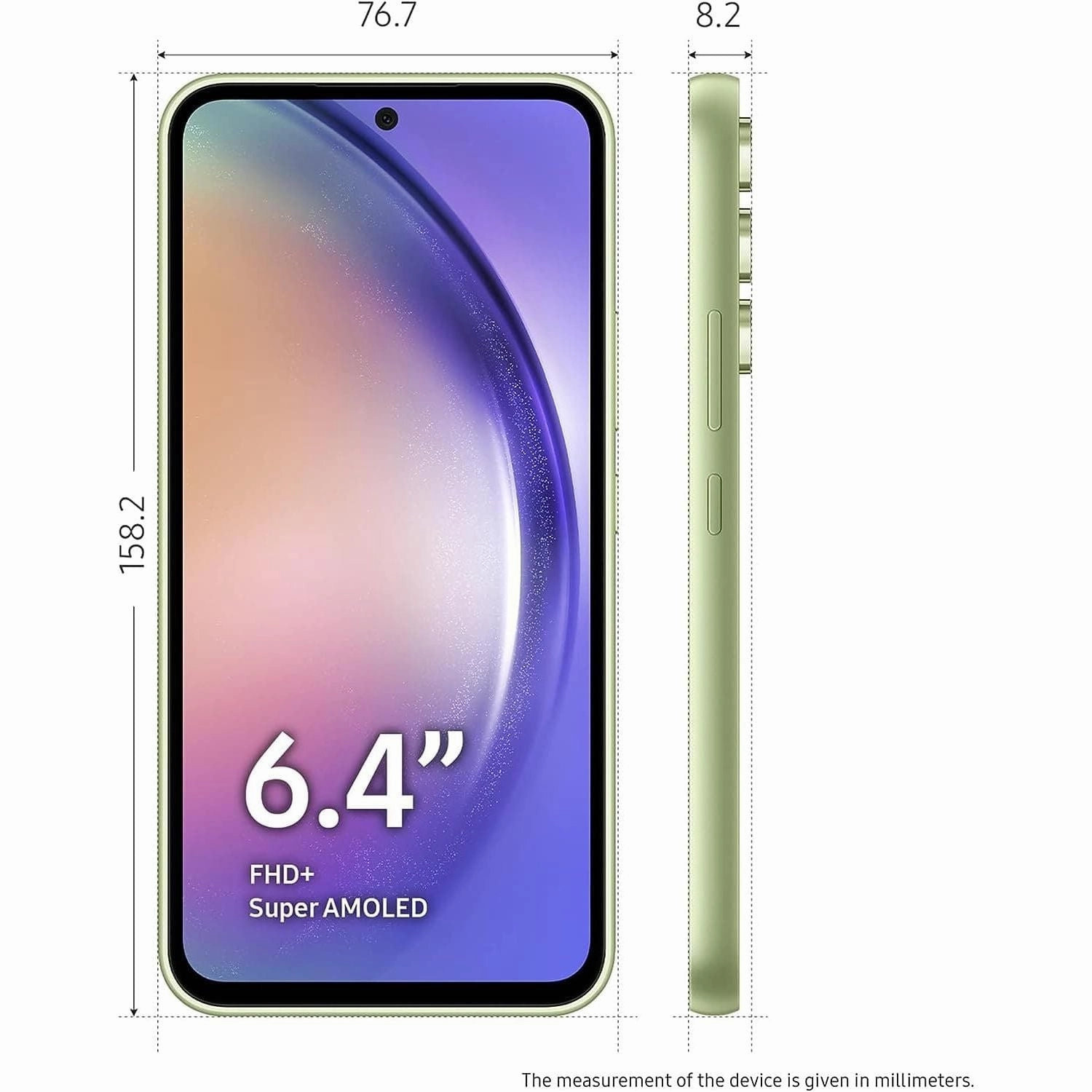Samsung Galaxy A54 5G, 8GB RAM, 256GB, Dual SIM, Awesome Lime - Unlocked International Model