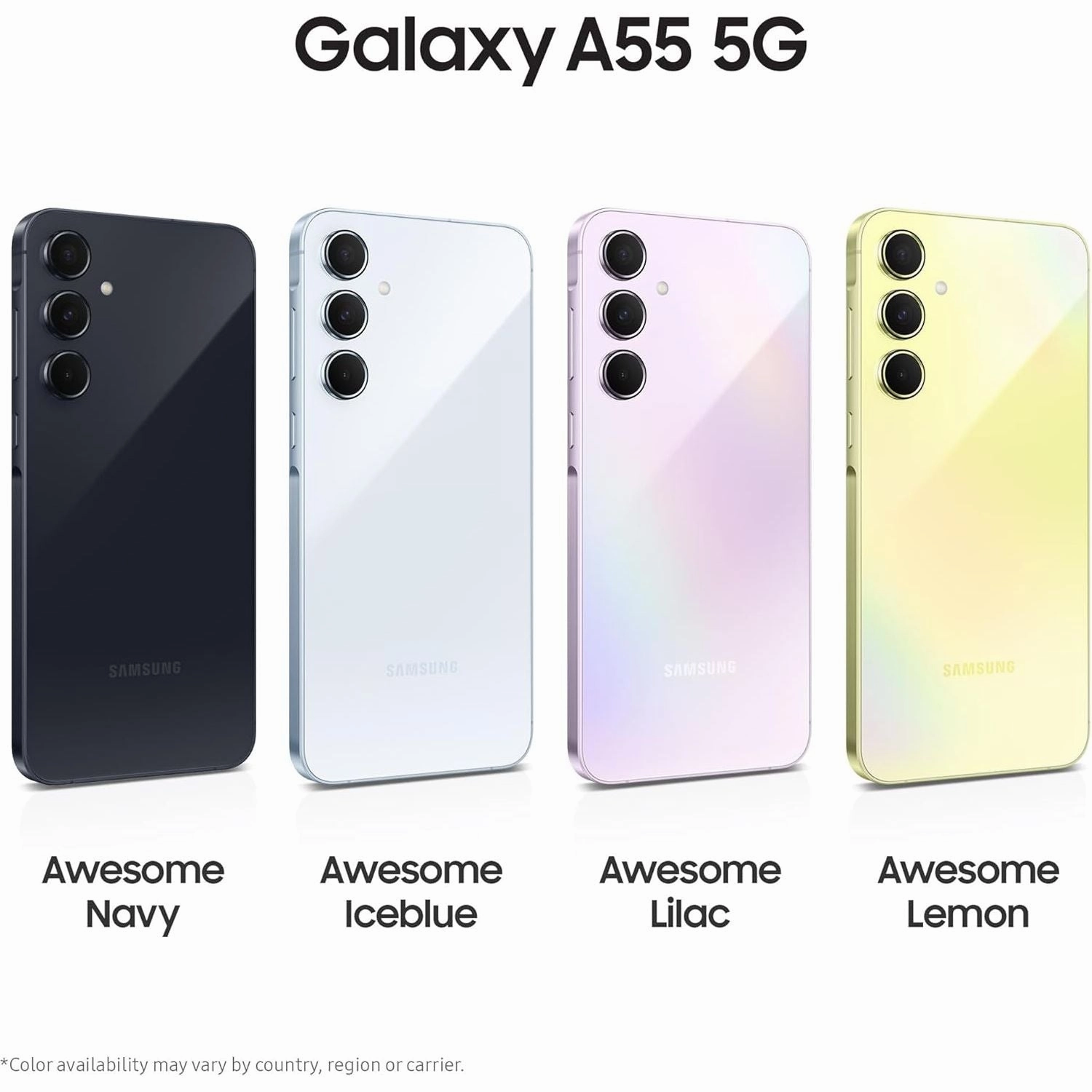 Samsung Galaxy A55 5G, 128GB Storage, 8GB RAM, Dual SIM, Awesome Navy, Unlocked