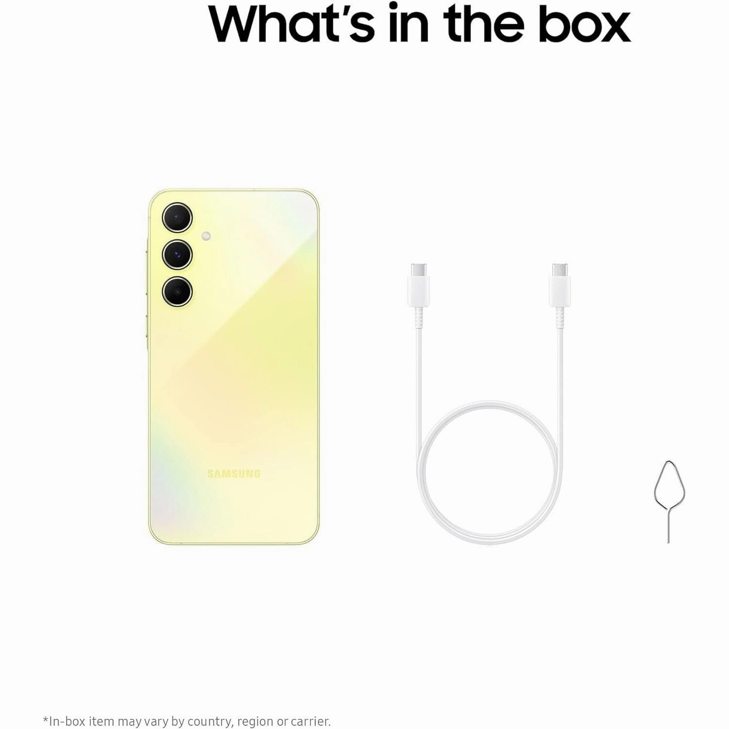 Samsung Galaxy A55 5G  256GB, 8GB RAM, Dual-SIM, Unlocked Smartphone - Awesome Lemon