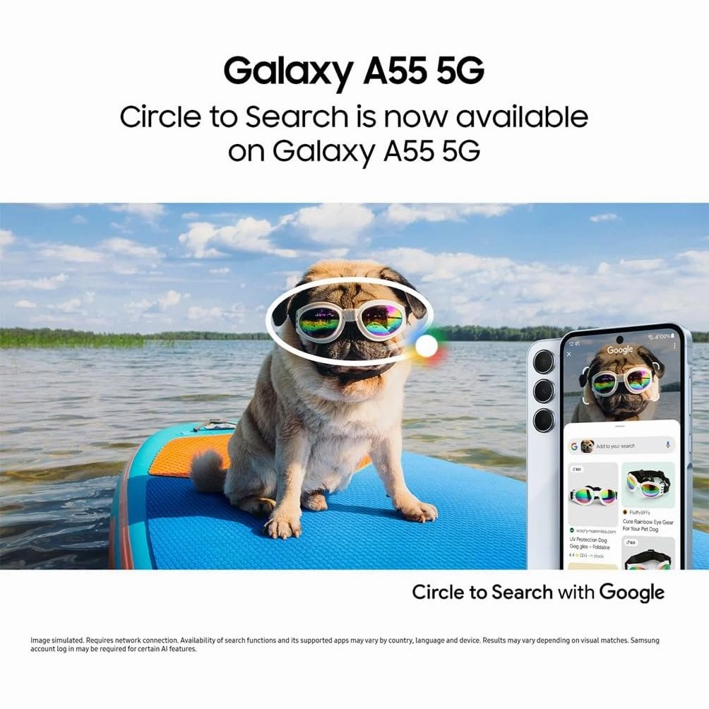 Samsung Galaxy A55 5G - 256GB, 12GB RAM, Dual-SIM, Unlocked Smartphone - Awesome Lilac