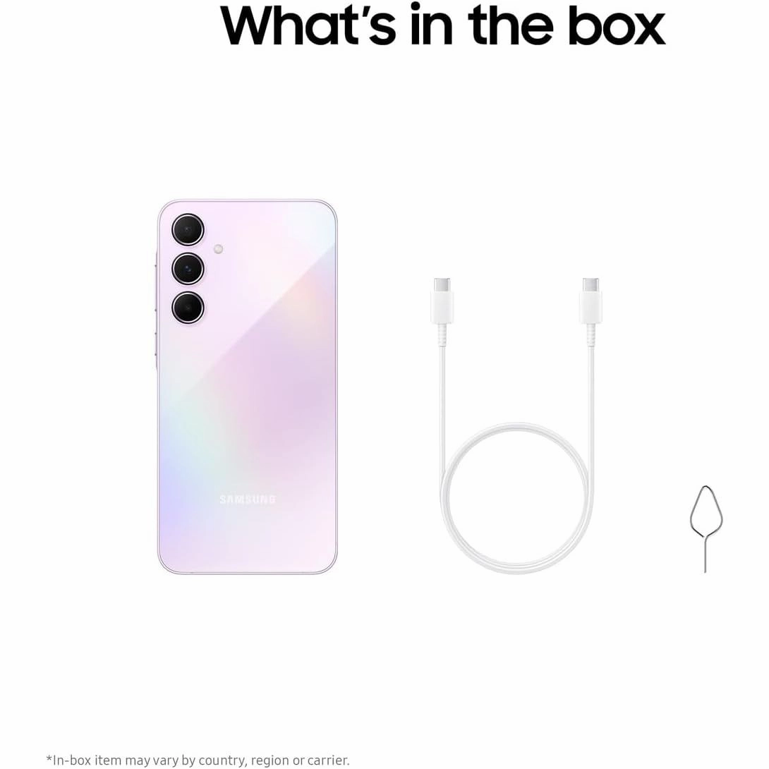 Samsung Galaxy A55 5G, Factory Unlocked Android Smartphone, 256GB, 8GB RAM, 2 day battery life, 50MP Camera, Awesome Lilac, 3 Year Manufacturer Extended Warranty (UK Version)