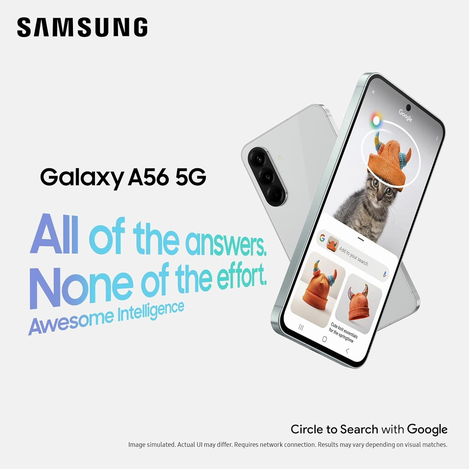 Samsung Galaxy A56 5G Dual SIM, 8GB RAM, 256GB Storage - Unlocked - Awesome Graphite