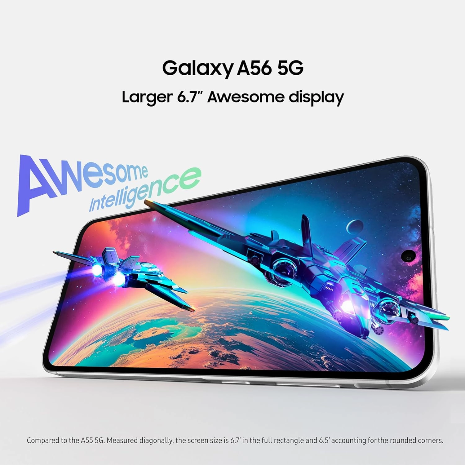Samsung Galaxy A56 5G Dual SIM, 8GB RAM, 256GB Storage - Unlocked - Awesome Light Grey