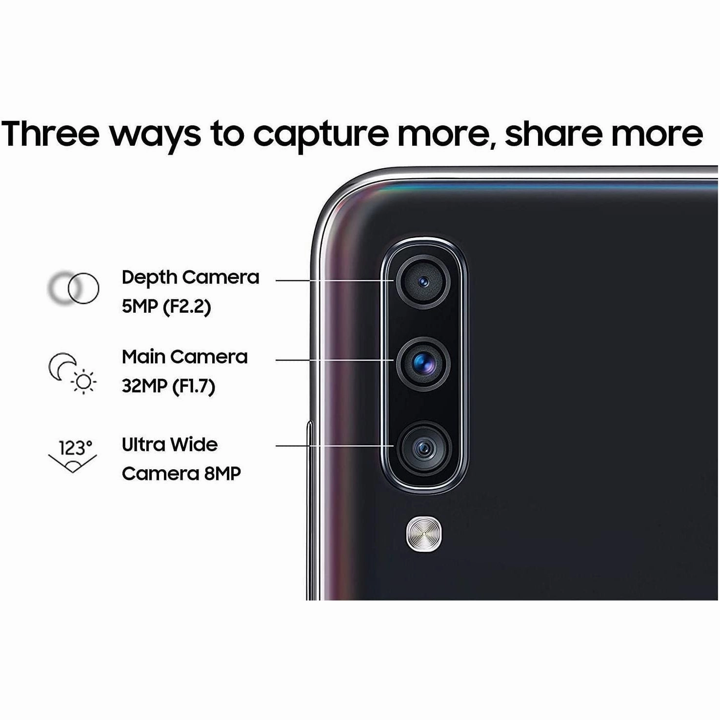 Samsung Galaxy A70 4G 128GB 6GB Black Sim-Free Unlocked Mobile Phone