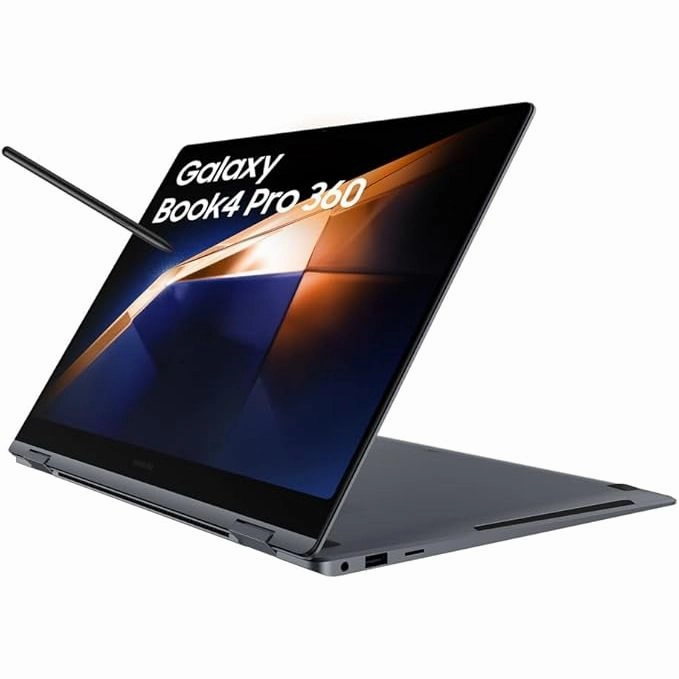 Samsung Galaxy Book4 Pro 360 C 16" Touchscreen Laptop, Intel Core Ultra 7, 16GB RAM, 512GB SSD - Moonstone Grey