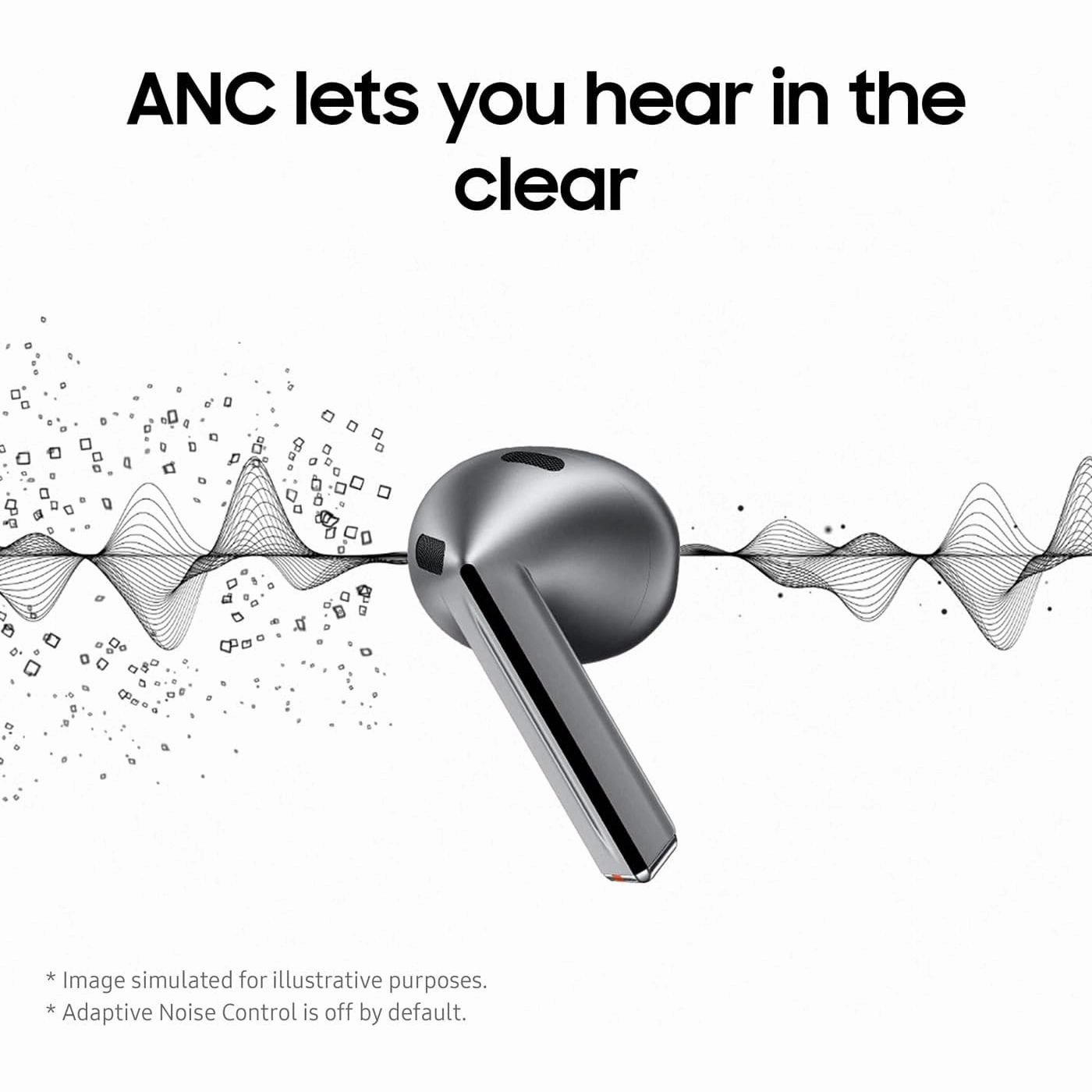 Samsung Galaxy Buds3 silver with Galaxy AI, Wireless Earbuds, Noise Cancelling, Bluetooth, 360 Audio, Grey, 2 Year Manufacturer Extended Warranty (UK Version)