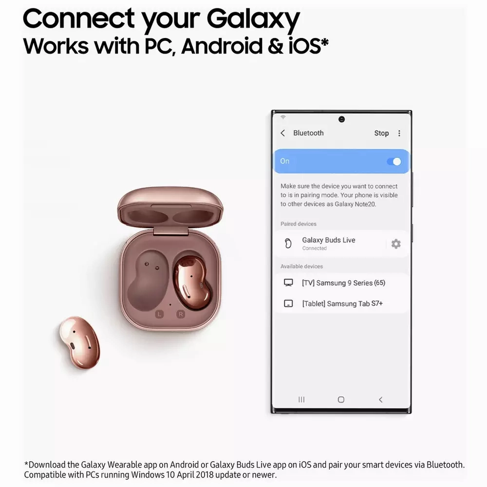 Samsung Galaxy Buds Live In-Ear True Wireless Earbuds - Red