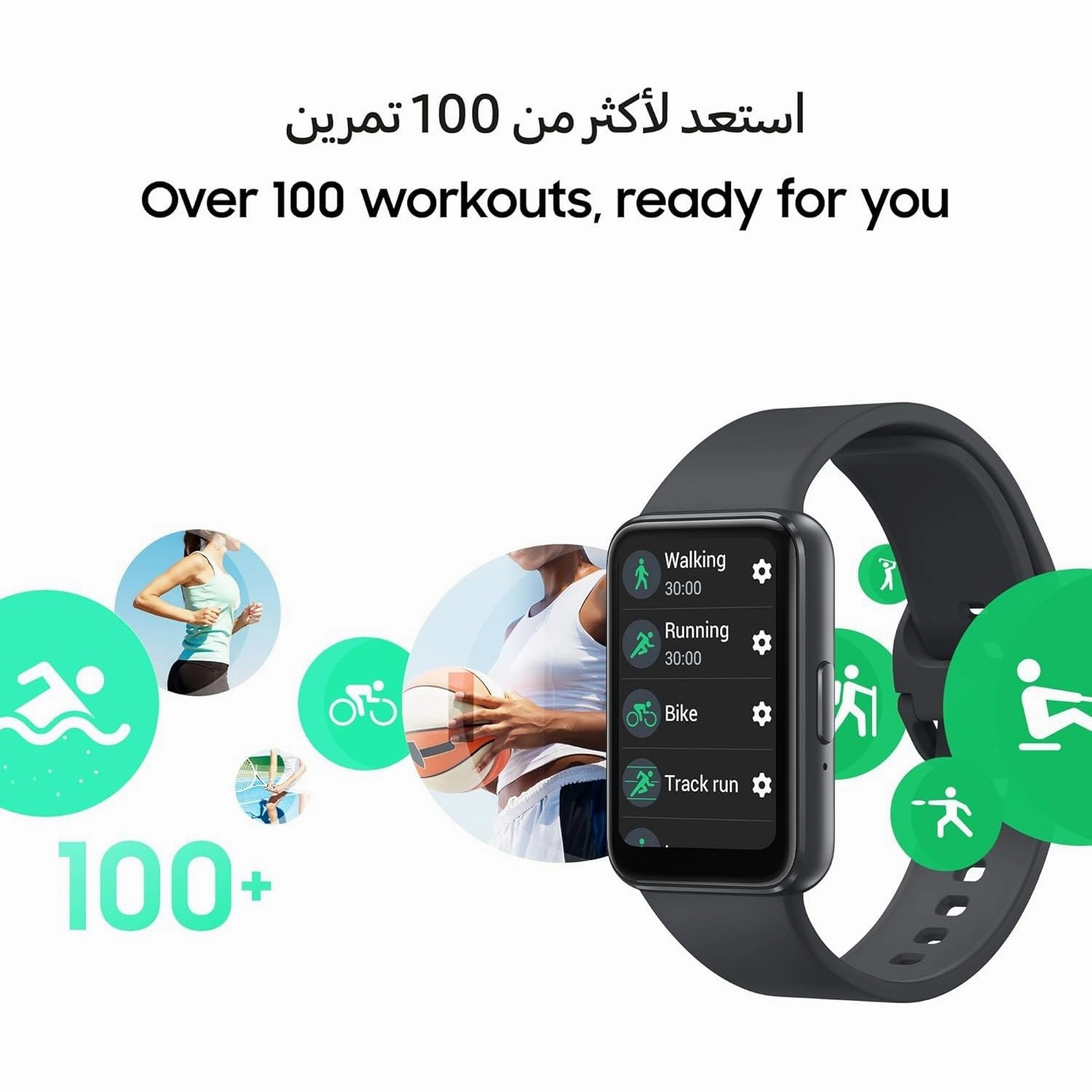 Samsung Galaxy Fit3  Light & Sleek Fitness Band, 13-Day Battery, 100  Exercises, Sleep Tracking, Dark Gray (Black)