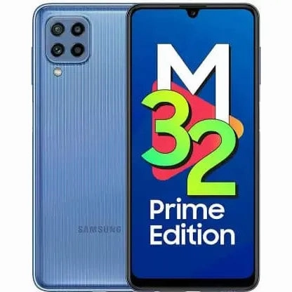 Samsung Galaxy M32 Prime Edition 4G 4GB RAM, 64GB Storage, Dual SIM, Light Blue - Unlocked - International Model