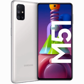 Samsung Galaxy M51 128 GB Storage 8GB RAM 4G White (International Model) - Unlocked mobile phones,smartphones,android phones,iphone