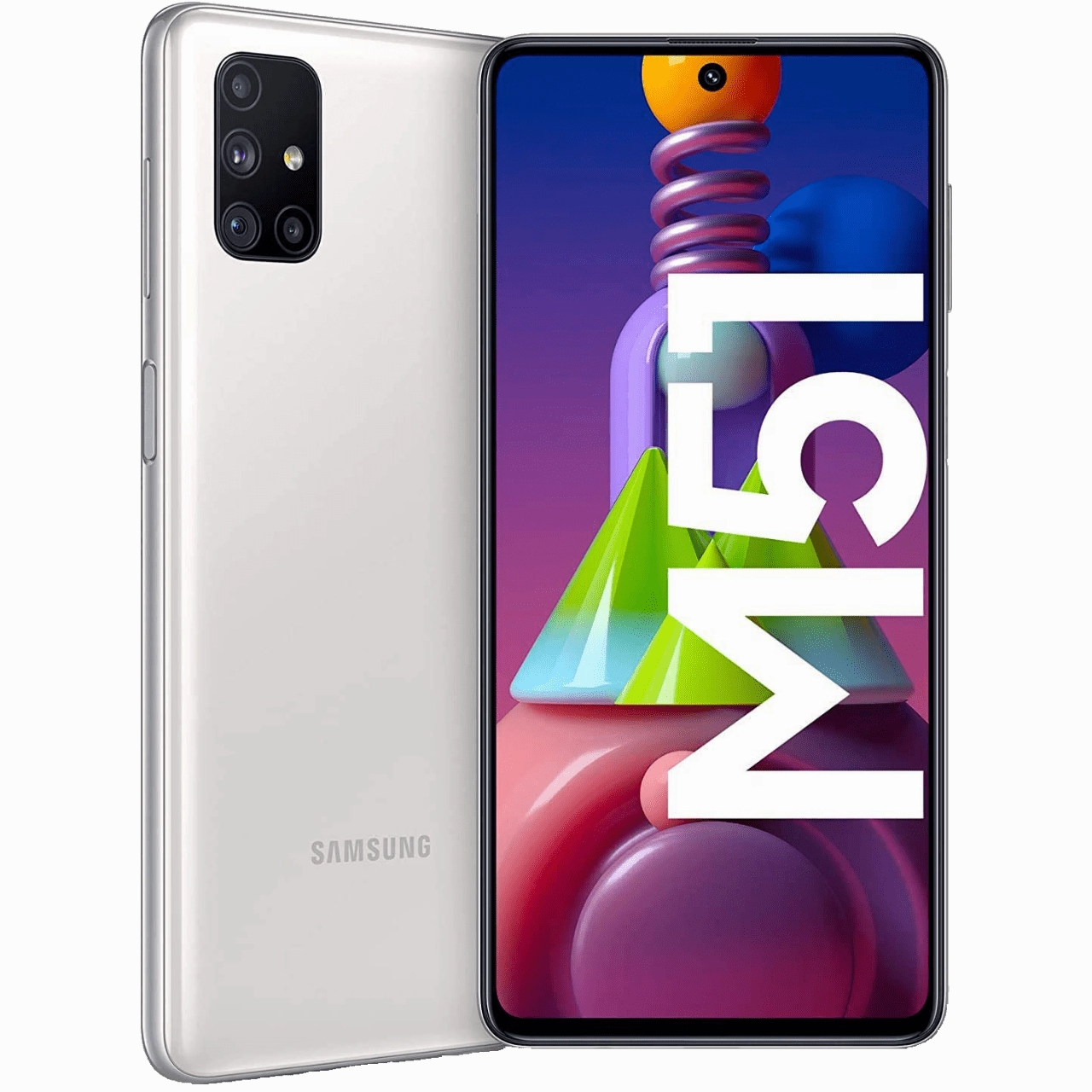 Samsung Galaxy M51 128 GB Storage 8GB RAM 4G White (International Model) - Unlocked mobile phones,smartphones,android phones,iphone