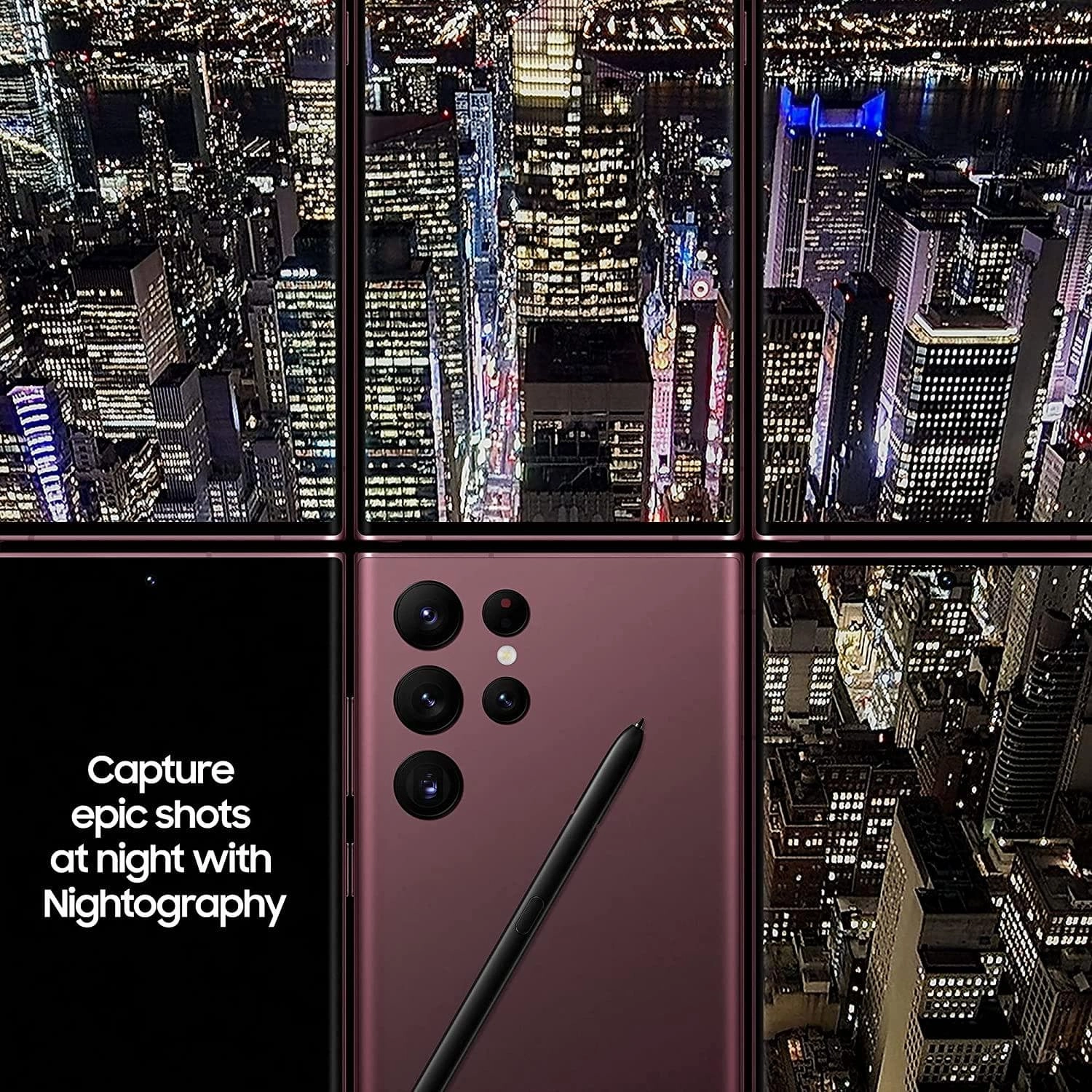 Samsung Galaxy S22 Ultra 5G, 128GB, Burgundy - Unlocked